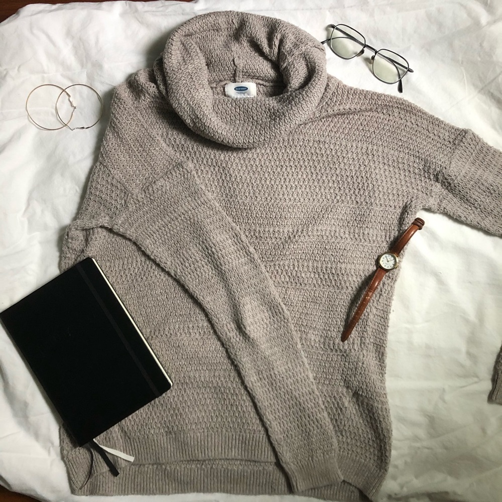 COWL NECK FLOWY SWEATER KNIT
